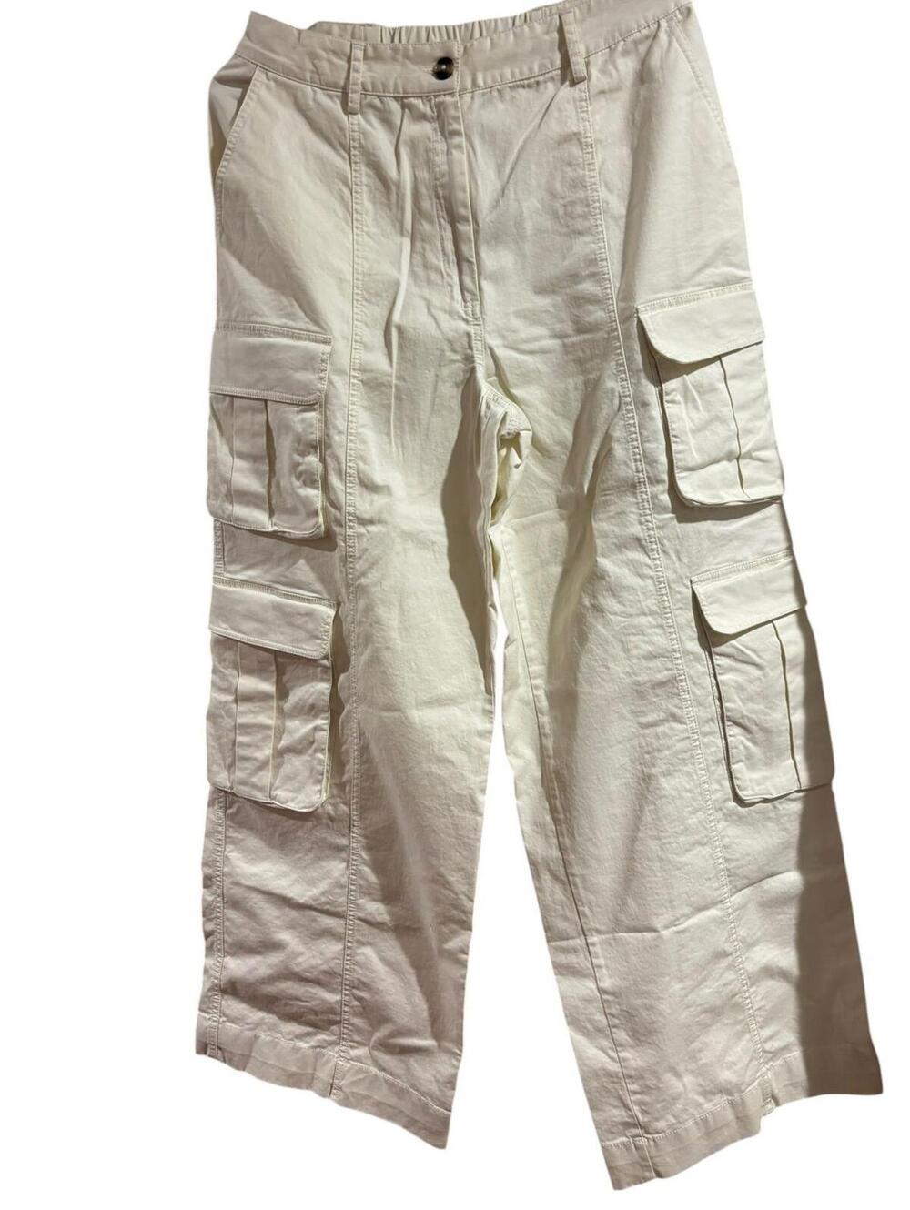 NWT The Drop Whisper White Cargo Pants | Wide Leg | Size M | Utility Chic